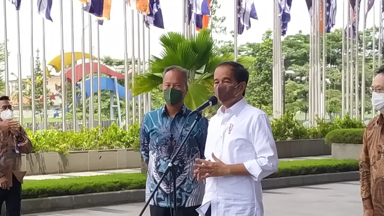 Presiden Jokowi di ICE BSD City, Tangerang, Banten, Rabu (17/11).