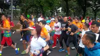 Ditemani SBY, Agus Lari Pagi Bareng Warga Jakarta