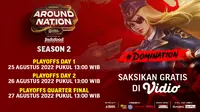 GRATIS di Vidio, Link Live Streaming Playoff Around Nation Mobile Legends 25-27 Agustus 2022