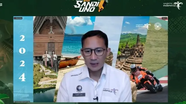 Menparekraf Sandiaga Uno dalam The Weekly Brief with Sandi Uno, Senin, 22 April 2024