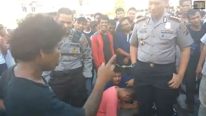 Ditangkap, Anak Jalanan Medan Stand Up di Depan Polisi