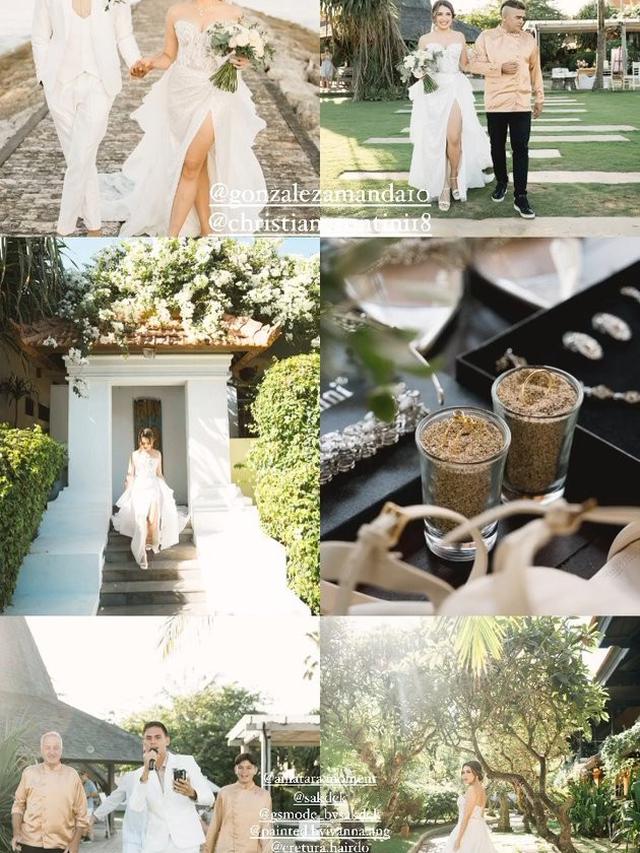 7 Potret Resepsi Pernikahan Amanda Gonzales dan Christian Rontini di Pinggir Pantai