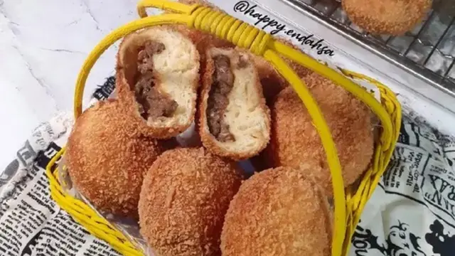 Resep roti goreng daging teriyaki ala Jepang. (dok. Cookpad @happy_endahsa)