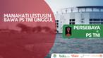 Kapten PS TNI, Manahati Lestusen membawa timnya unggul sementara atas Persebaya Surabaya.