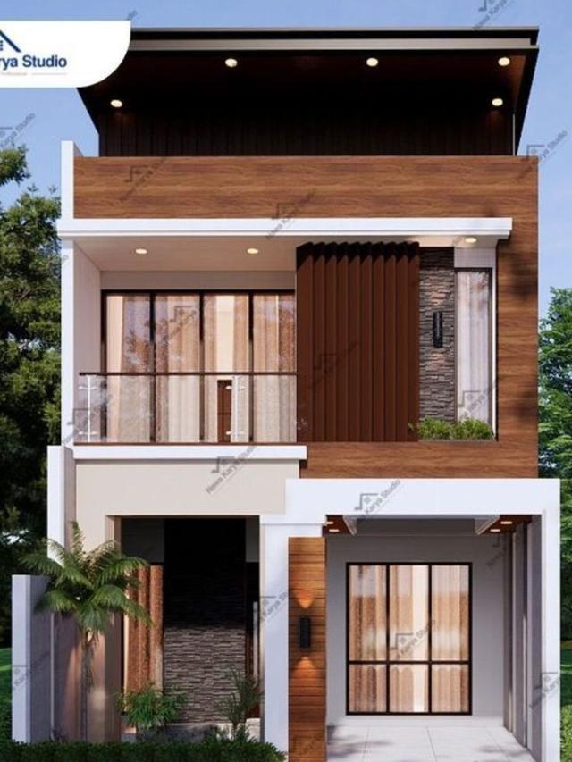 Rumah Warna Coklat 2 Lantai Type 36