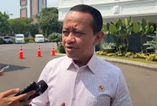 Menteri Energi dan Sumber Daya Mineral (ESDM) Bahlil Lahadalia di Istana Kepresidenan Jakarta, Senin (3/8/2026).
