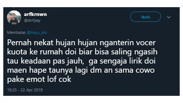 Curhatan Netizen Saat Jadi Bucin