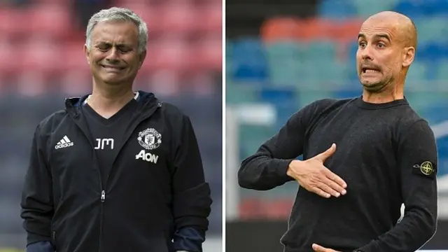 Jose Mourinho dan Josep Guardiola