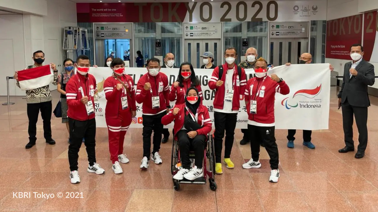 KBRI Tokyo menyambut kedatangan kloter terakhir rombongan atlet Indonesia yang akan mengikuti ajang Paralimpiade Tokyo 2020.