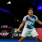 Ganda putri Indonesia Greysia Polii / Apriyani Rahayu saat bertanding pada babak pertama Denmark Open 2021 di Odense Stadion, Selasa, 19 Oktober. (Badminton Photo/Mikael Ropars)