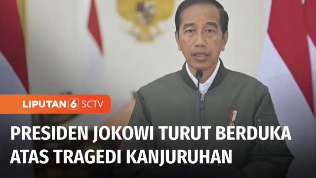 Presiden Jokowi menyampaikan duka cita mendalam atas insiden kerusuhan di Stadion Kanjuruhan yang menelan korban jiwa sedikitnya 129 orang. Presiden Jokowi minta prosedur pelaksanaan dan pengamanan sepak bola di Indonesia dievaluasi.