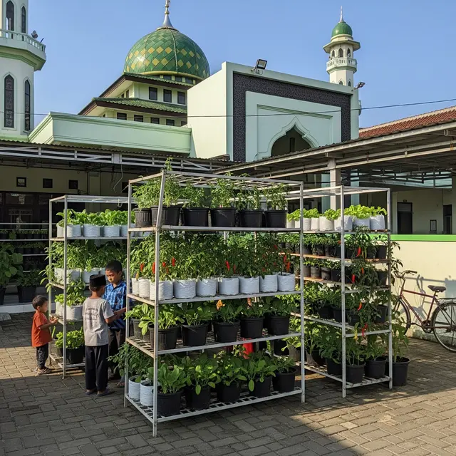 9 Ide Kebun Sayur untuk Ibu-Ibu Jamaah Masjid, Hasil untuk Bersama