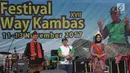 Ketua DPP PKB, Muhaimin Iskandar saat memberikan sambutan pada pembukaan Festival Way Kambas 2017, di Provinsi Lampung, Sabtu (11/11). Kegiatan yang digelar pada 11-13 November untuk mempromosikan potensi pariwisata setempat. (Liputan6.com/Pool/Agus)