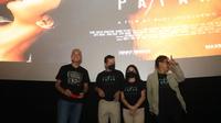 Ganjar usai menonton bersama tiga pemeran utama film, Nicholas Saputra, Ariel Tatum, dan Nugie di bioskop Paragon Mall, Kota Semarang, Jumat (19/8/2022).