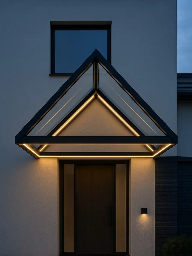 Model atap teras depan rumah segitiga (Foto: AI)
