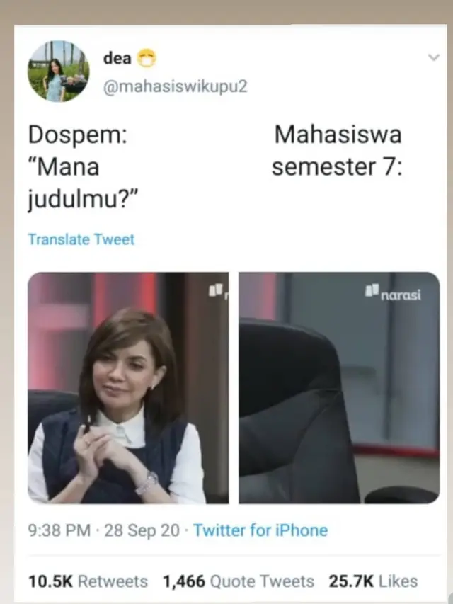 Meme Najwa Shihab. (Foto: Instagram @najwashihab)