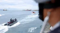 Simulasi pengamanan laut jelang KTT G20 di Bali di laksanakan di laut Selat Bali (Istimewa)