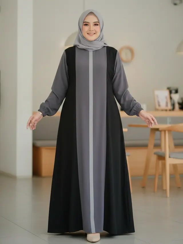 Model Gamis Kombinasi Jumbo (Foto: Gemini AI)
