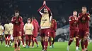 Hasil imbang ini membuat Tottenham Hotspur duduk di peringkat sembilan klasemen dengan 10 poin dari lima pertandingan. Sementara, AS Roma menempati peringkat 21 dengan enam poin. (JUSTIN TALLIS/AFP)
