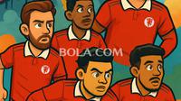 Foto ilustrasi Manchester United. (Bola.com/Gregah Nurikhsani)