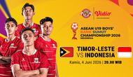 Siaran langsung AFF U19 2026 Antara Timor Leste vs Indonesia di Vidio. (doc. vidio)
