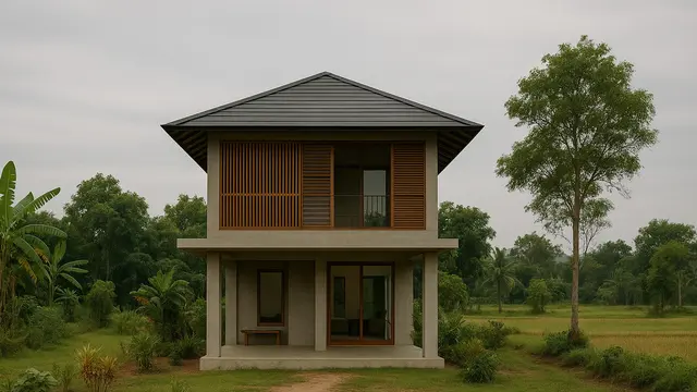 7 Rumah Tingkat Sederhana di Desa/ChatGPT