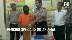 Seorang pria ditangkap saat mencoba curi kotak amal di sebuah masjid. Pelaku adalah residivis yang telah lakukan kejahatan yang sama 17 kali.
