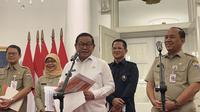 Gubernur DKI Jakarta Pramono Anung dalam konferensi pers di Balai Kota DKI Jakarta, Selasa (10/3/2026). (Liputan6.com/Winda Nelfira)