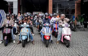 Begini Keseruan Ratusan Pengguna Yamaha Classy Menikmati Sunset di Bogor