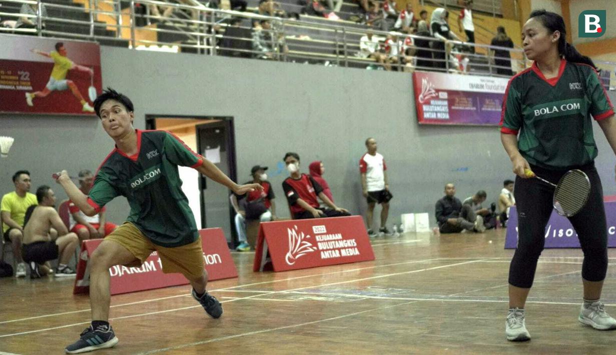 Kejuaraan Bulutangkis Antar Media 2022 akhirnya bisa kembali terselenggara di tahun ini setelah terhenti selama dua tahun akibat pandemi Covid-19. (Bola.com/Okie Prabhowo)