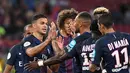 Paris Saint-Germain (PSG) meraih gelar perdana musim ini setelah menang 4-1 atas Olympique Lyon pada ajang Piala Super Prancis di Stadion Worthersee, Klagenfurt, Minggu (7/8/2016) dini hari WIB. (AFP/Boris Horvat)