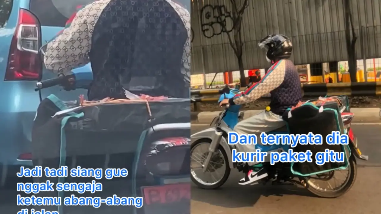 Potret Penampilan Kurir Super Fashionable, Bikin Warganet Melongo