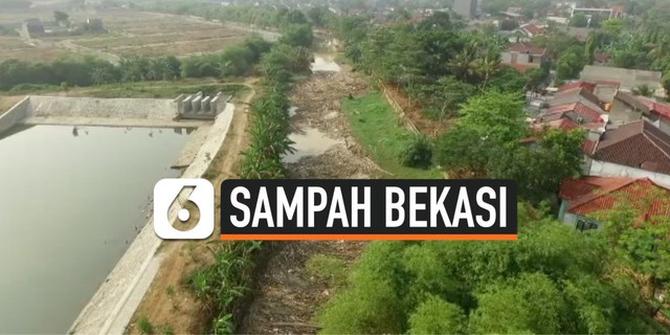 VIDEO: Gambar Udara Seribu Kubik Sampah Penuhi Sungai Cikeas