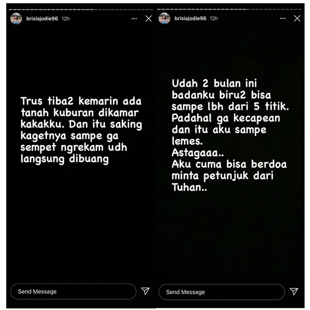 Curhat Brisia Jodie Alami Kejadian Mistis Hingga Luka Lebam, Diduga Kena Santet