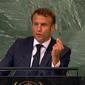 Presiden Prancis Emmanuel Macron di Sidang Umum PBB 2022. Dok: UN Web TV