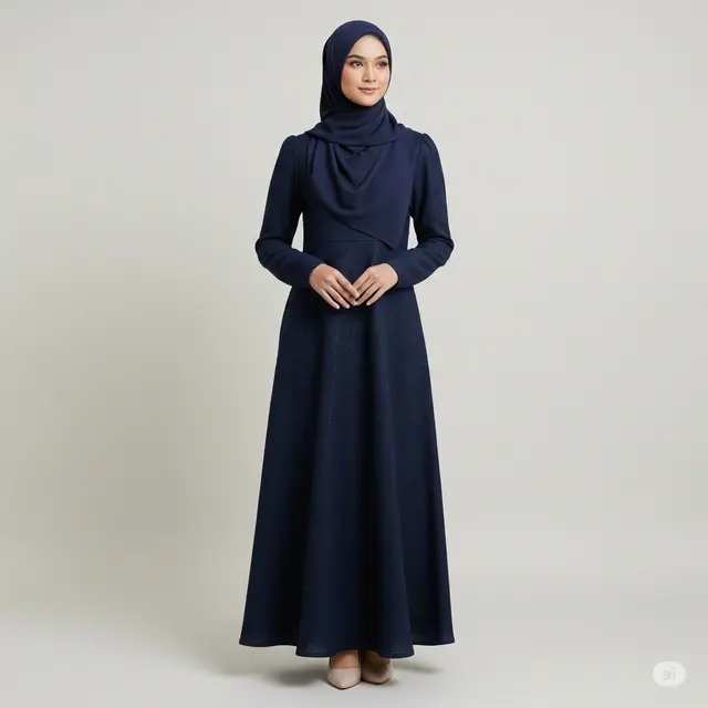 Model Dress Puff Sleeve Muslimah Formal Terbaik.