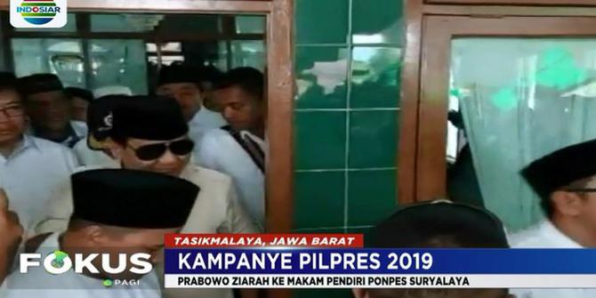 Prabowo ke Makam Pendiri Ponpes Suryalaya, Sandiaga Sambangi Pesantren Parakan