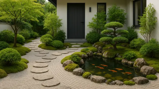 Desain Taman Minimalis Depan Rumah/Ilustrasi gambar AI