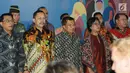 Wakil Presiden Jusuf Kalla (tengah) saat menghadirI peringatan hari Hak Asasi Manusia (HAM) internasional 2018 di kantor Komnas HAM, Jakarta, Selasa (11/12). Kedatangannya JK untuk mewakili Presiden Jokowi yang batal hadir. (Liputan6.com/Angga Yuniar)
