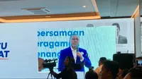 Ketum PAN Zulkifli Hasan menyatakan, partainya siap mendukung Prabowo Subianto maju di Pilpres 2029. Dia juga meminta kader PAN bersaing untuk menjadi cawapres. (Liputan6.com/Delvira Hutabarat)