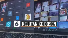 Kejutan spesial diberikan mahasiswa untuk dosennya ketika sedang mengajar lewat kelas online.