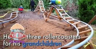 Kakek Ini Buat Roller Coaster untuk Cucunya