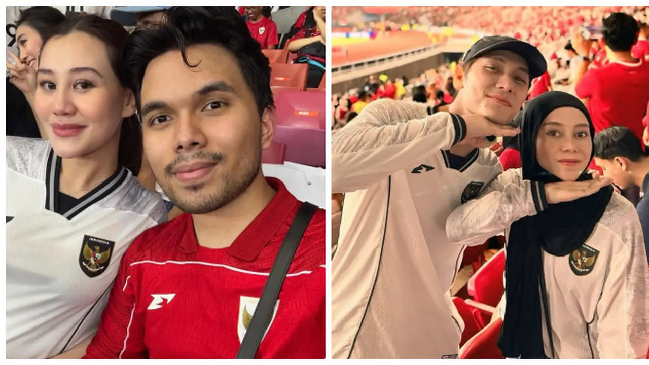 6 Pasangan Artis Sudah Menikah Nonton Timnas di GBK, Aaliyah Semangat Meski Hamil
