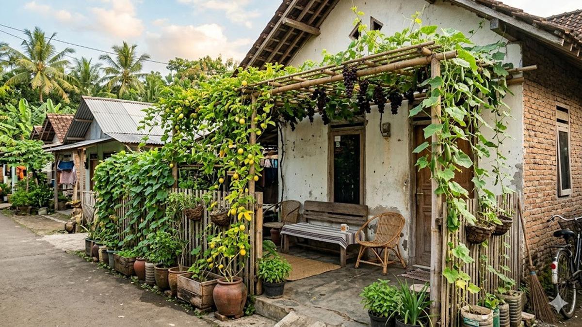 Inspirasi Edible Garden Buah Mini di Teras Rumah Kampung, Ubah Teras Jadi Kebun Produktif