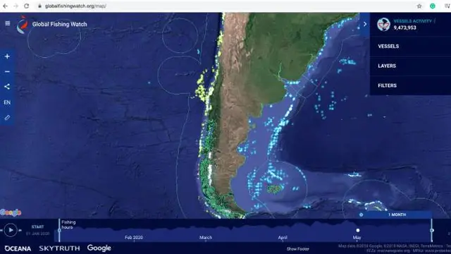 Global Fishing Watch. Dok: Google