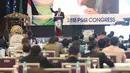 Ketua Umum PSSI Edy Rahmayadi memberikan sambutan saat membuka kongres PSSI 2018 di ICE, BSD, Tangerang Selatan, Sabtu (13/1). Kongres tahunan kali ini memiliki dua agenda utama. (Liputan6.com/Angga Yuniar)