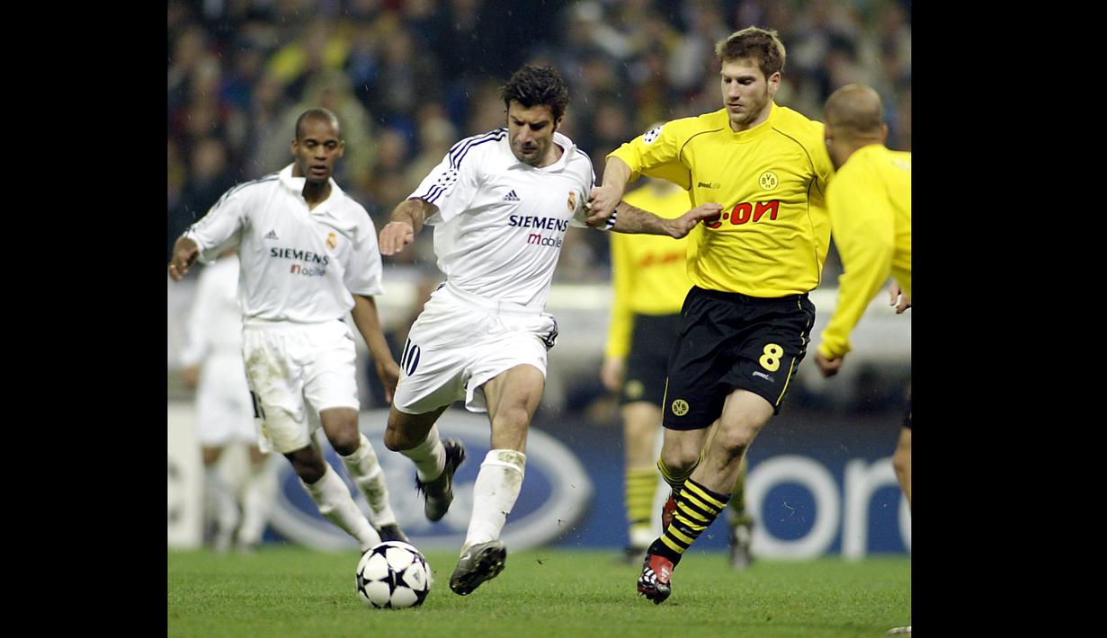 Kurang lebih dua tahun (2002-2004) bersama Dortmund, Torsten Frings (kanan) bermain sebanyak 47 kali dan hanya mengoleksi 10 gol. (Foto: AFP/Javier Soriano)