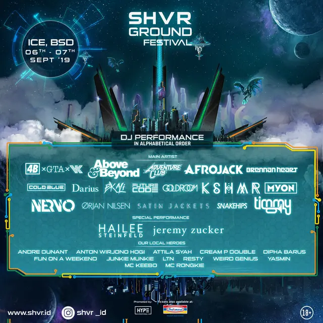 Full Line Up SHVR Ground Festival 2019