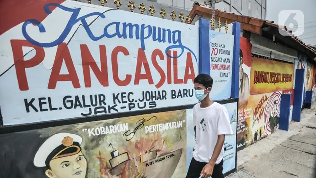 Warna-Warni Mural di Kampung Pancasila