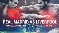 Final Liga Champions 2017/2018 Real Madrid Vs Liverpool Head to Head (Bola.com/Adreanus Titus).